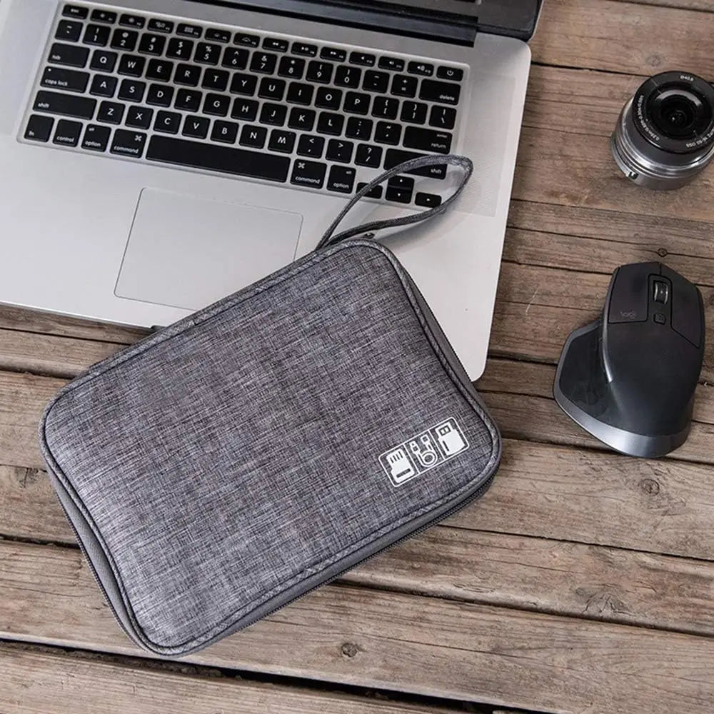 Travel Tech Organizer Bag – Waterproof, Compact & Multi-Compartment Cable Case