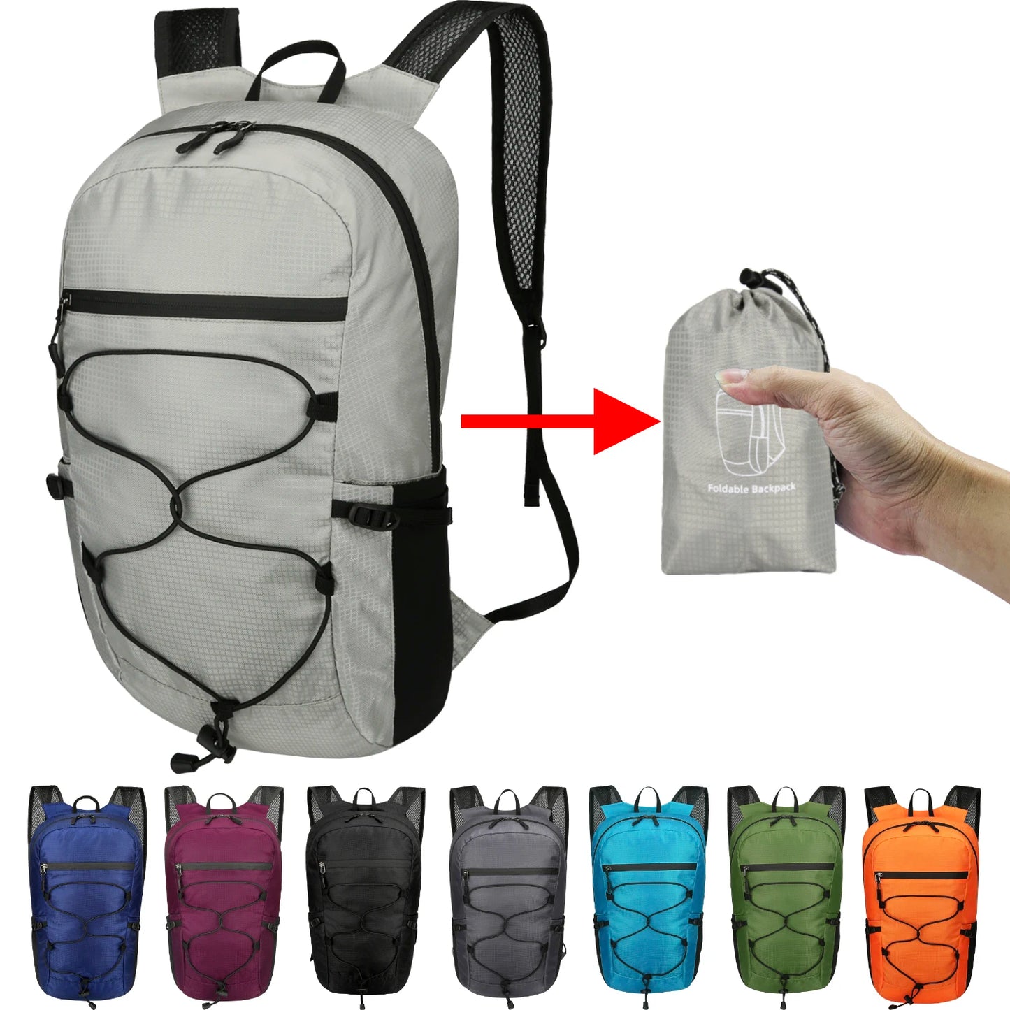 Ultralight Foldable Travel Backpack – Compact, Water-Resistant & Durable