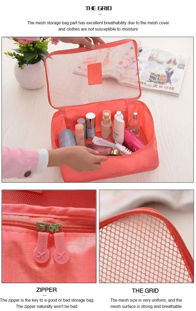 6-Piece Travel Storage Bag Set – Lightweight, Waterproof & Space-Saving
