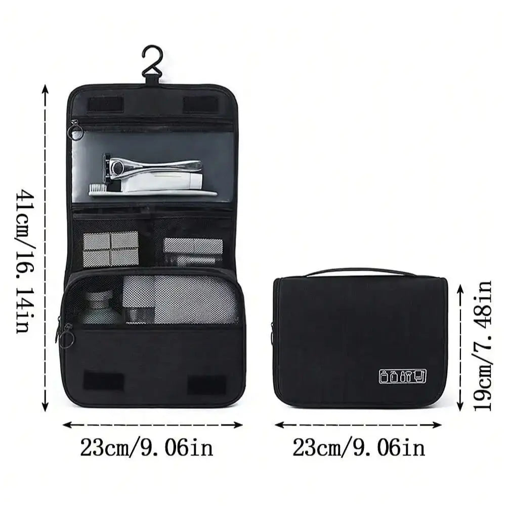 Foldable Toiletry Travel Bag – Waterproof, Hanging & Compact Organizer