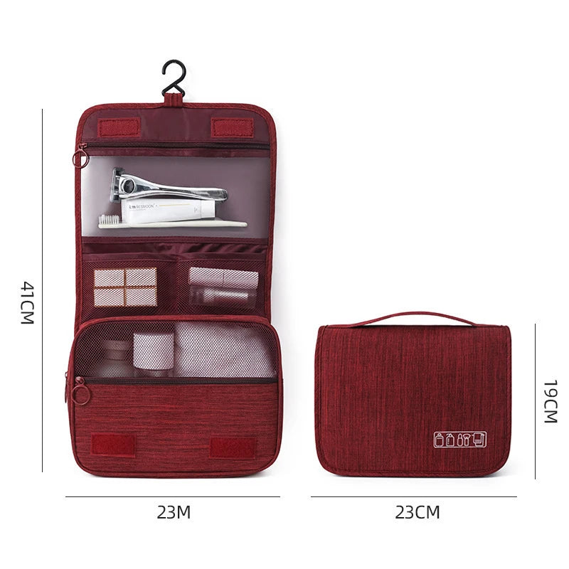 Foldable Toiletry Travel Bag – Waterproof, Hanging & Compact Organizer
