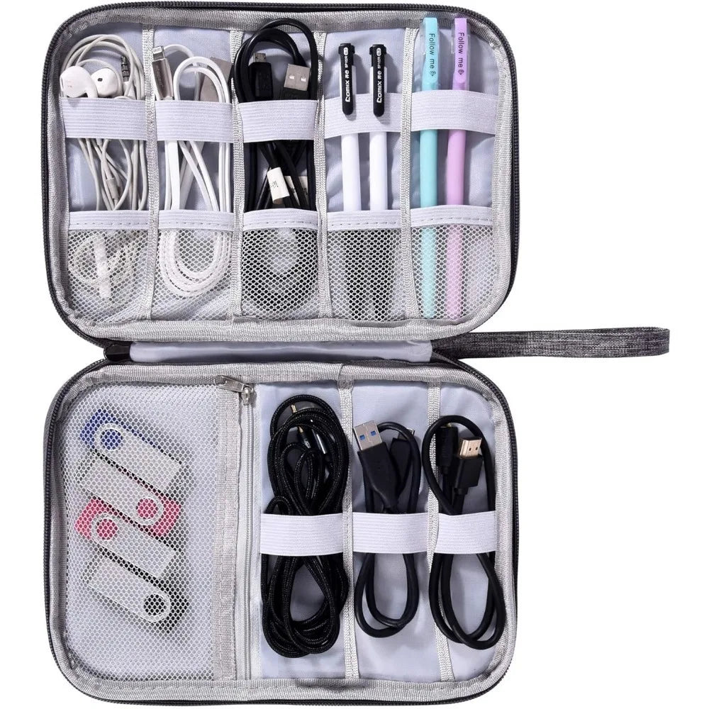 Travel Tech Organizer Bag – Waterproof, Compact & Multi-Compartment Cable Case
