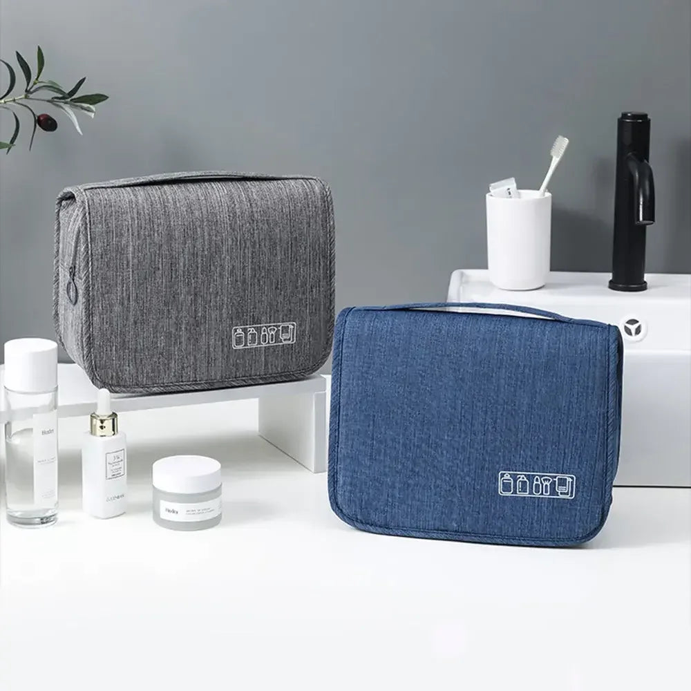 Foldable Toiletry Travel Bag – Waterproof, Hanging & Compact Organizer