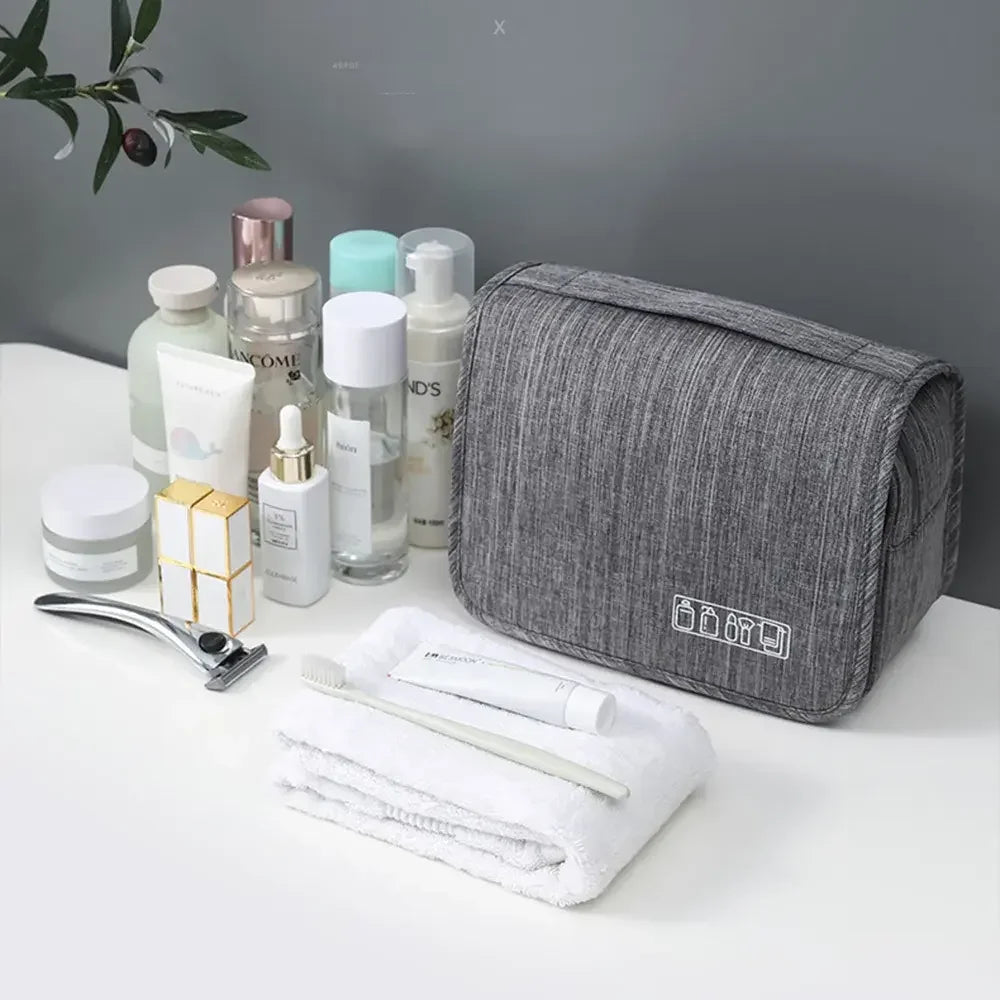 Foldable Toiletry Travel Bag – Waterproof, Hanging & Compact Organizer