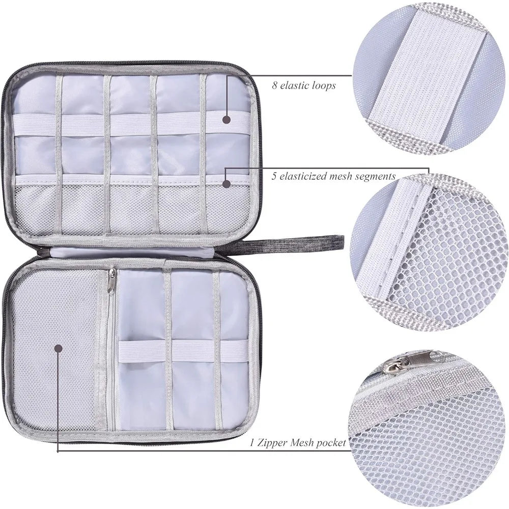 Travel Tech Organizer Bag – Waterproof, Compact & Multi-Compartment Cable Case
