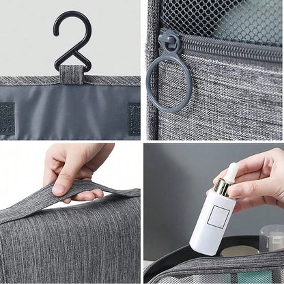 Foldable Toiletry Travel Bag – Waterproof, Hanging & Compact Organizer