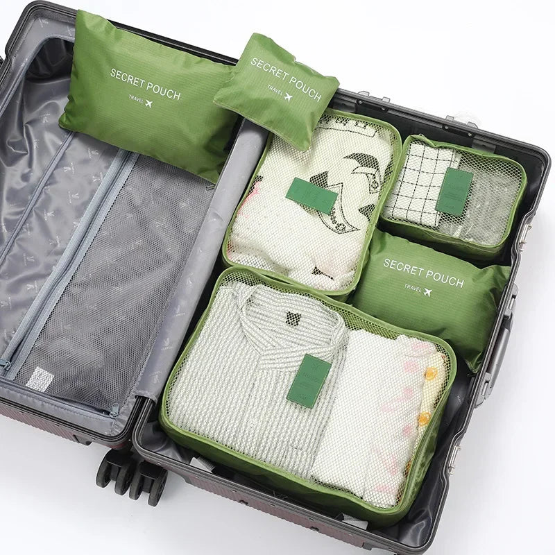 6-Piece Travel Storage Bag Set – Lightweight, Waterproof & Space-Saving