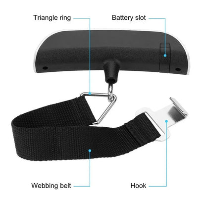 Portable Digital Luggage Scale – LCD Display, 50kg/110lb, Travel-Ready