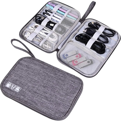 Travel Tech Organizer Bag – Waterproof, Compact & Multi-Compartment Cable Case