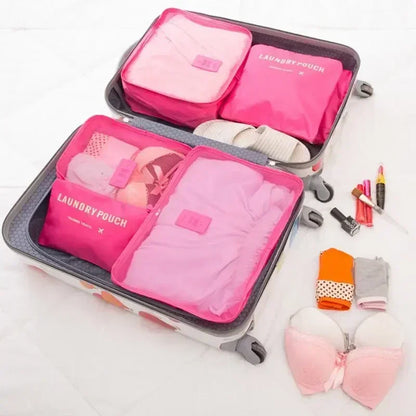 6-Piece Travel Storage Bag Set – Lightweight, Waterproof & Space-Saving