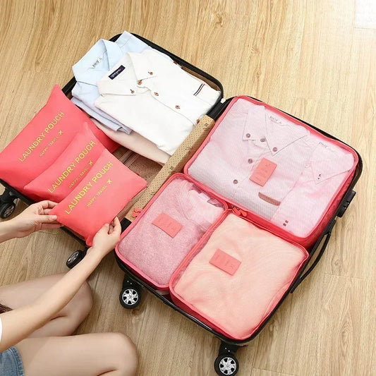 6-Piece Travel Storage Bag Set – Lightweight, Waterproof & Space-Saving