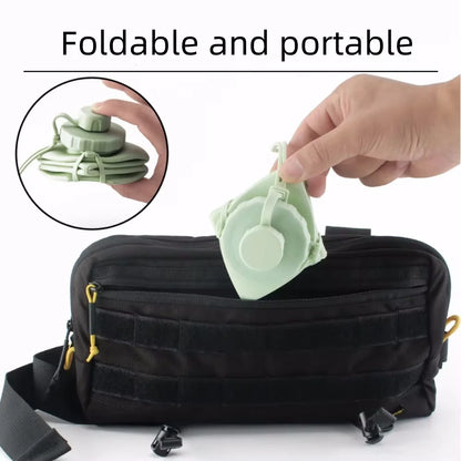 Foldable Silicone Water Bottle – 600ml | Compact, Reusable, BPA-Free