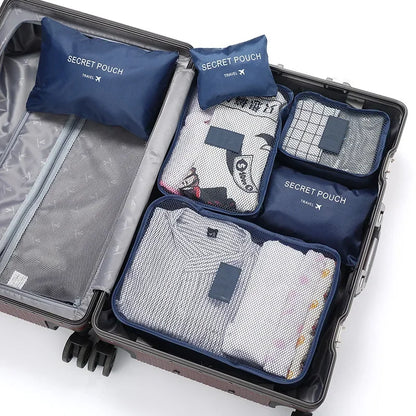 6-Piece Travel Storage Bag Set – Lightweight, Waterproof & Space-Saving