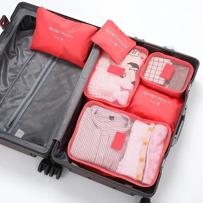 6-Piece Travel Storage Bag Set – Lightweight, Waterproof & Space-Saving