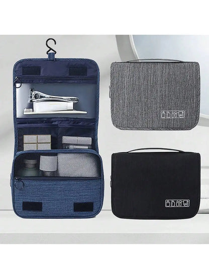 Foldable Toiletry Travel Bag – Waterproof, Hanging & Compact Organizer