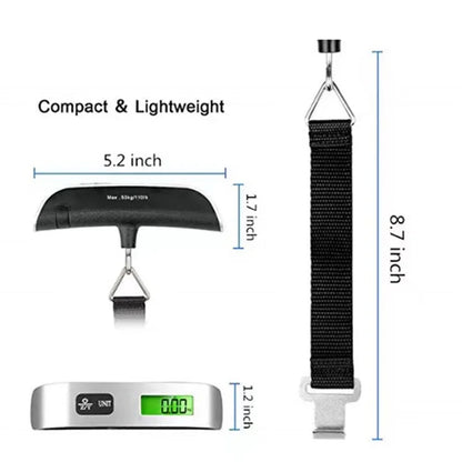 Portable Digital Luggage Scale – LCD Display, 50kg/110lb, Travel-Ready