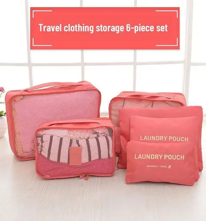 6-Piece Travel Storage Bag Set – Lightweight, Waterproof & Space-Saving