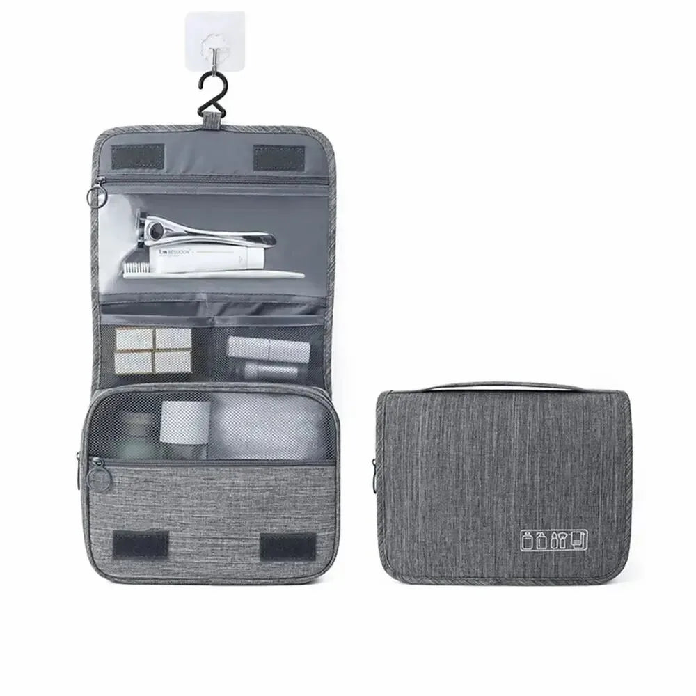 Foldable Toiletry Travel Bag – Waterproof, Hanging & Compact Organizer