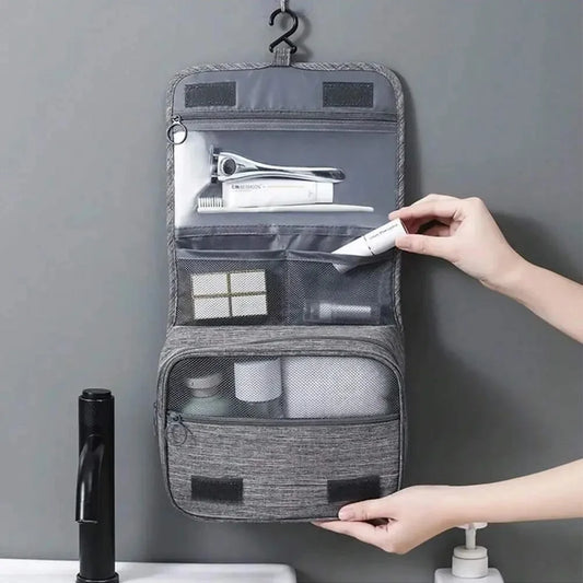 Foldable Toiletry Travel Bag – Waterproof, Hanging & Compact Organizer