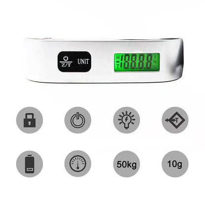 Portable Digital Luggage Scale – LCD Display, 50kg/110lb, Travel-Ready