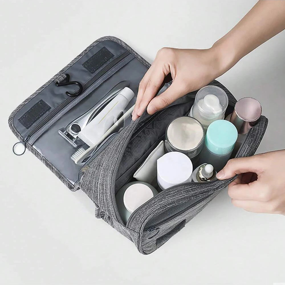 Foldable Toiletry Travel Bag – Waterproof, Hanging & Compact Organizer