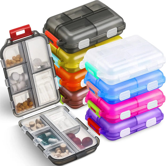 10-Compartment Travel Pill Organizer
